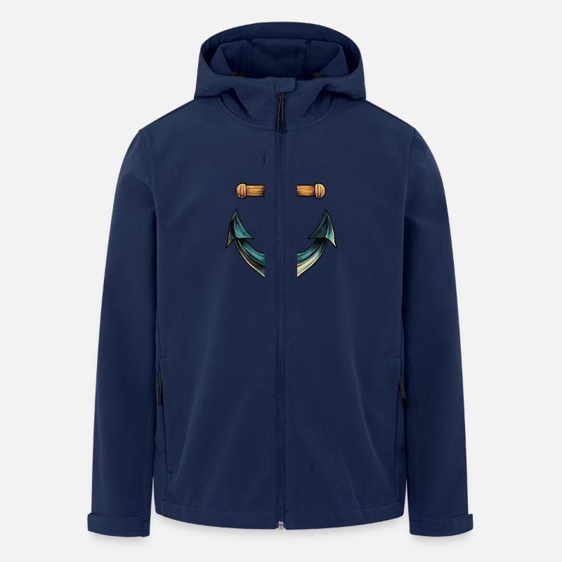 Anker Herz - Recycelte Männer Softshell-Jacke von Stanley/Stella - Navy