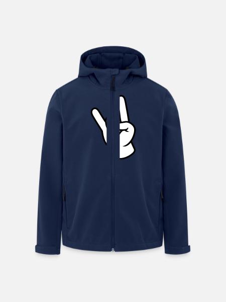 Hand Sign Party - Men’s Recycled Softshell Jacket by Stanley/Stella - navy