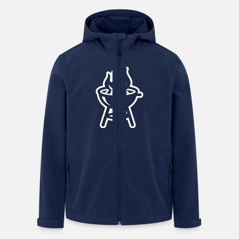 Grill Symbol Feuer - Recycelte Männer Softshell-Jacke von Stanley/Stella - Navy