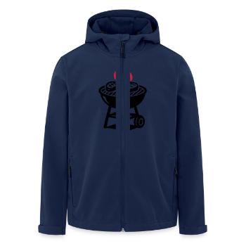 Cricket symbole flamme - Veste softshell homme en polyester recyclé Stanley/Stella - marine - Devant - AI Model Male 185 light (185cm)