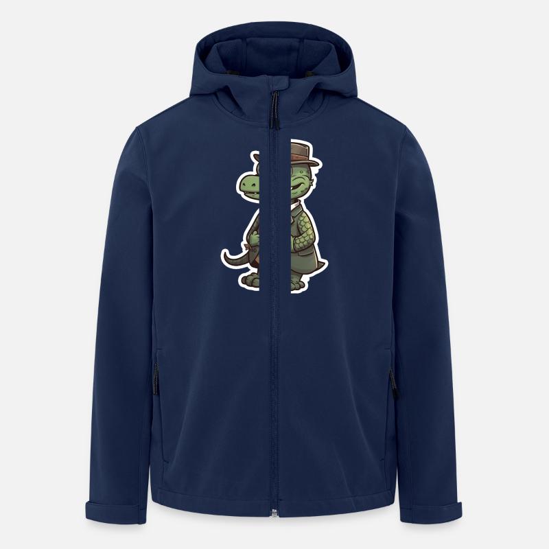 Ein süßes Krokodil mit Fliege - Recycelte Männer Softshell-Jacke von Stanley/Stella - Navy