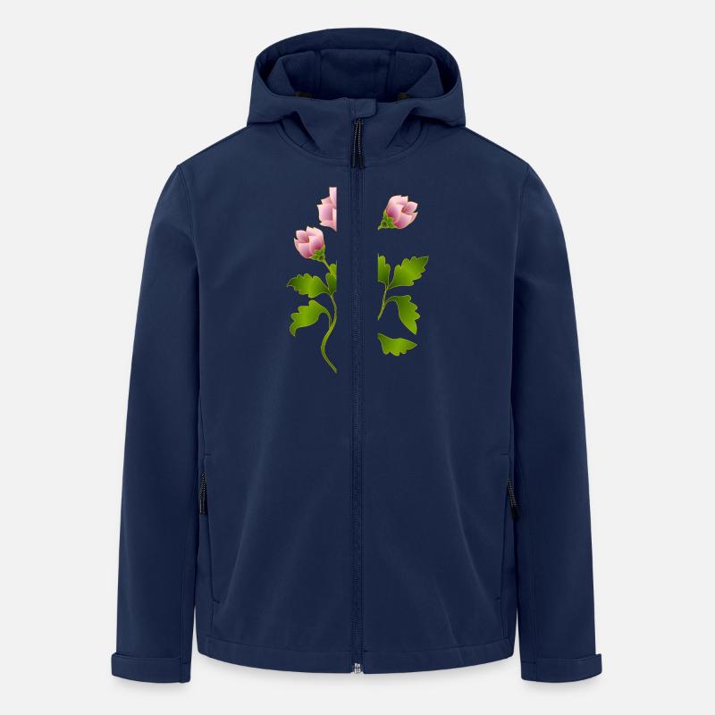 Flowers - Men’s Recycled Softshell Jacket by Stanley/Stella - navy