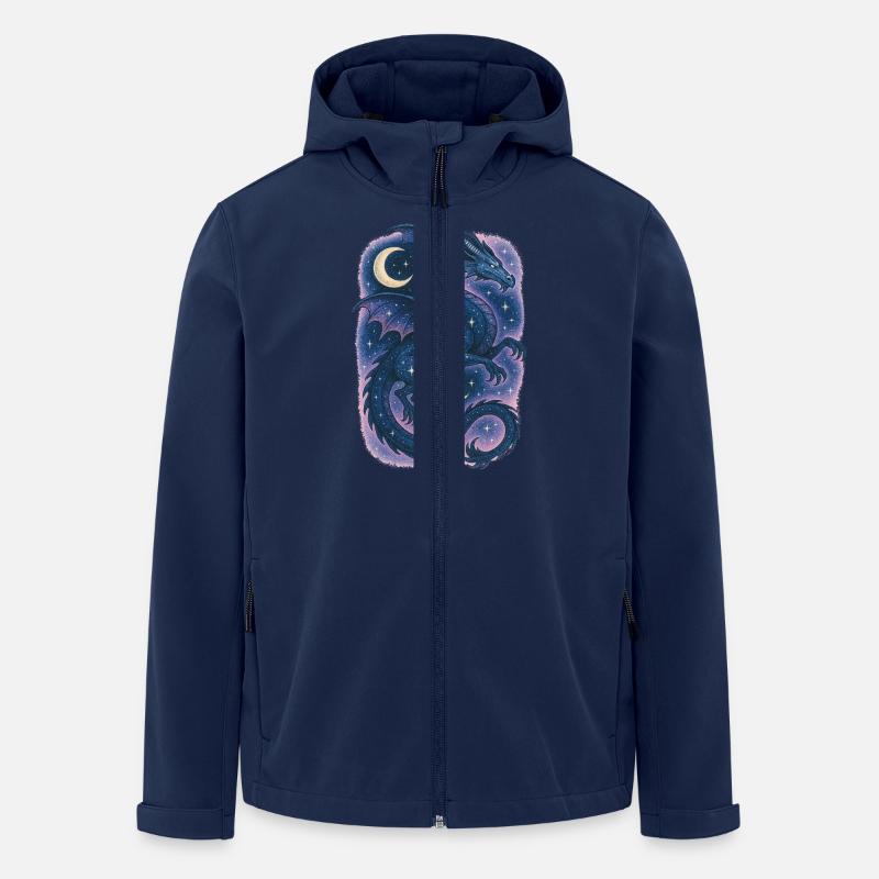 Himmlischer Drache - Recycelte Männer Softshell-Jacke von Stanley/Stella - Navy