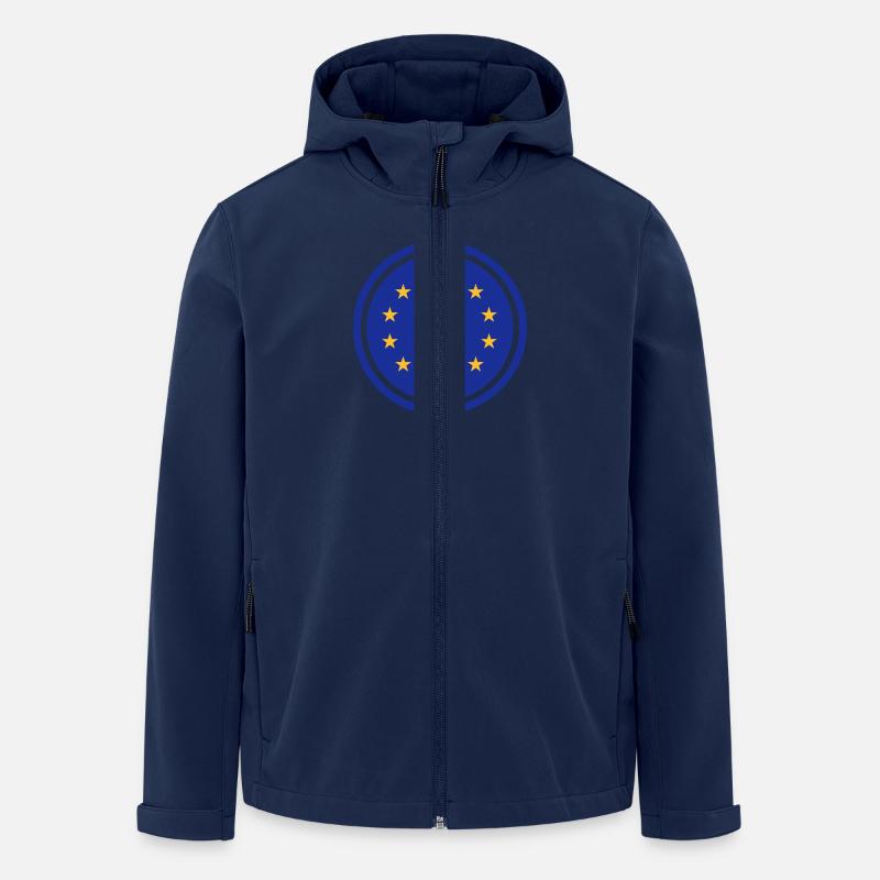 europeanflag_2c - Recycelte Männer Softshell-Jacke von Stanley/Stella - Navy