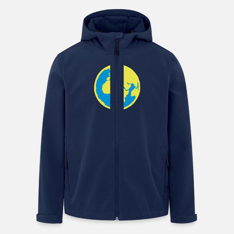Planeten Erde bleu1 - Recycelte Männer Softshell-Jacke von Stanley/Stella - Navy