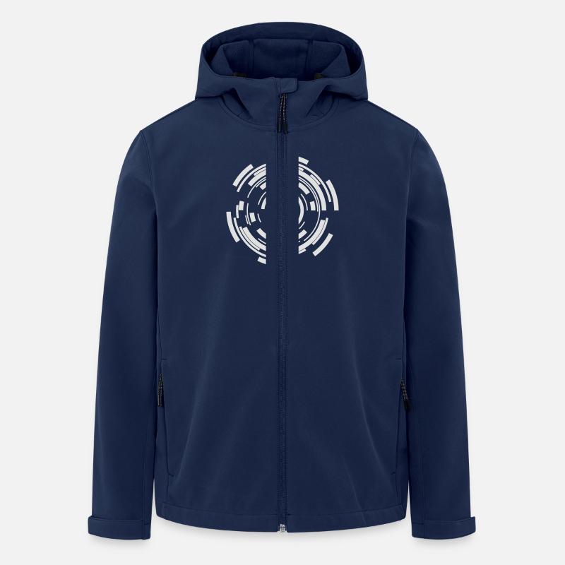 Tech Circle Sci-Fi - Men’s Recycled Softshell Jacket by Stanley/Stella - navy