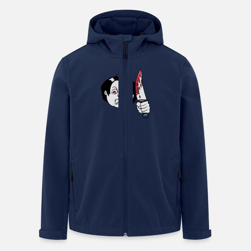 Horror messer - Recycelte Männer Softshell-Jacke von Stanley/Stella - Navy