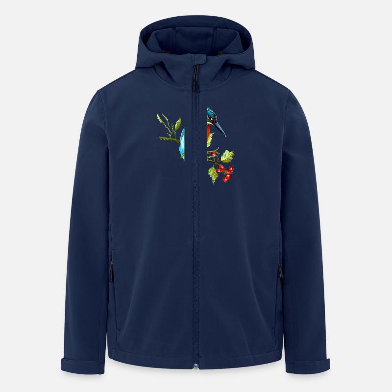 Bunter Vogel - Recycelte Männer Softshell-Jacke von Stanley/Stella - Navy
