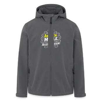 Ab Nach Malle Spruch Party - Recycelte Männer Softshell-Jacke von Stanley/Stella - Anthrazit - Vorne - AI Model Male 185 light (185cm)