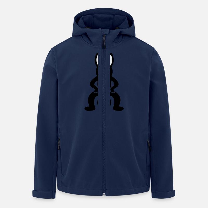 Bunny with eggs - Men’s Recycled Softshell Jacket by Stanley/Stella - navy