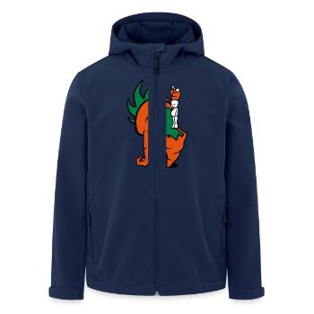 Hungry Carrot - Recycelte Männer Softshell-Jacke von Stanley/Stella - Navy - Vorne - AI Model Male 185 light (185cm)