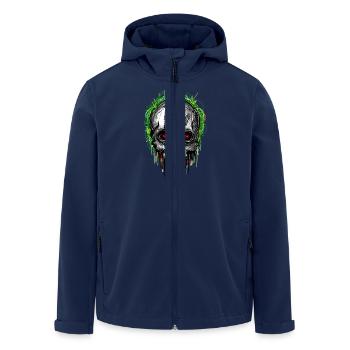 skull_scribble - Recycelte Männer Softshell-Jacke von Stanley/Stella - Navy - Vorne - AI Model Male 185 light (185cm)