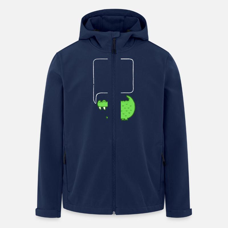 Krokodil + Sprechblase 2 - Recycelte Männer Softshell-Jacke von Stanley/Stella - Navy