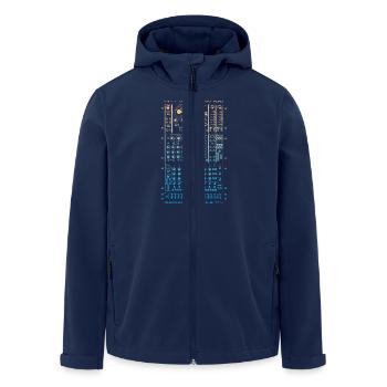 Modular Synth - Men’s Recycled Softshell Jacket by Stanley/Stella - navy - Front - AI Model Male 185 light (185cm)