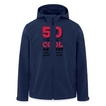 50 - Recycelte Männer Softshell-Jacke von Stanley/Stella - Navy - Vorne - AI Model Male 185 light (185cm)