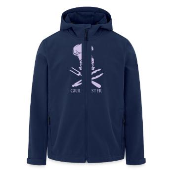 Grillmeister - Recycelte Männer Softshell-Jacke von Stanley/Stella - Navy - Vorne - AI Model Male 185 light (185cm)