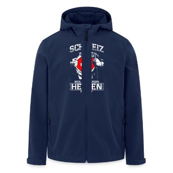 Suisse - heroes - Europe - Veste softshell homme en polyester recyclé Stanley/Stella - marine - Devant - AI Model Male 185 light (185cm)