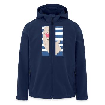 Mum Tattoo - Recycelte Männer Softshell-Jacke von Stanley/Stella - Navy - Vorne - AI Model Male 185 light (185cm)