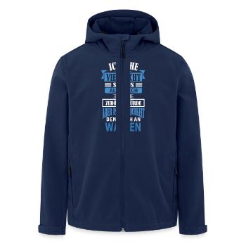 WAFFEN - Recycelte Männer Softshell-Jacke von Stanley/Stella - Navy - Vorne - AI Model Male 185 light (185cm)