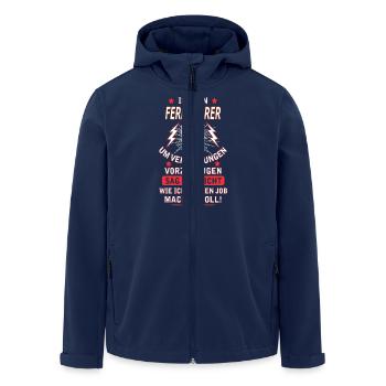 FERNFAHRER - Recycelte Männer Softshell-Jacke von Stanley/Stella - Navy - Vorne - AI Model Male 185 light (185cm)