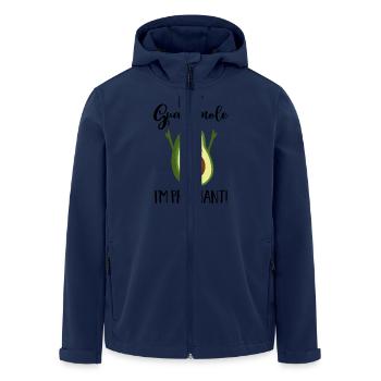 Holy Guacamole I'm pregnant - Schwangerschaft-Baby - Men’s Recycled Softshell Jacket by Stanley/Stella - navy - Front - AI Model Male 185 light (185cm)