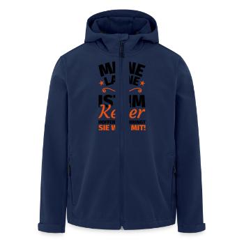Meine Laune ist im Keller - Recycelte Männer Softshell-Jacke von Stanley/Stella - Navy - Vorne - AI Model Male 185 light (185cm)