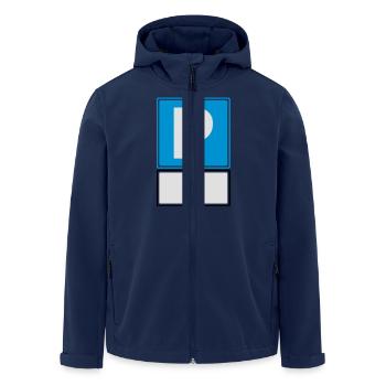 parken parkplatz - Recycelte Männer Softshell-Jacke von Stanley/Stella - Navy - Vorne - AI Model Male 185 light (185cm)