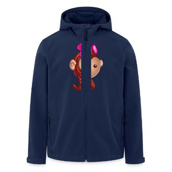 monkey girl kawaii png - Men’s Recycled Softshell Jacket by Stanley/Stella - navy - Front - AI Model Male 185 light (185cm)