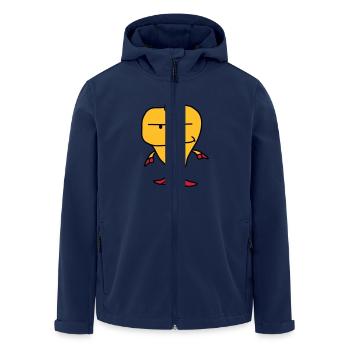Punk Fish - Recycelte Männer Softshell-Jacke von Stanley/Stella - Navy - Vorne - AI Model Male 185 light (185cm)