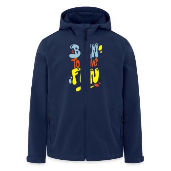 Born to have fun - Men’s Recycled Softshell Jacket by Stanley/Stella - navy - Front - AI Model Male 185 light (185cm)