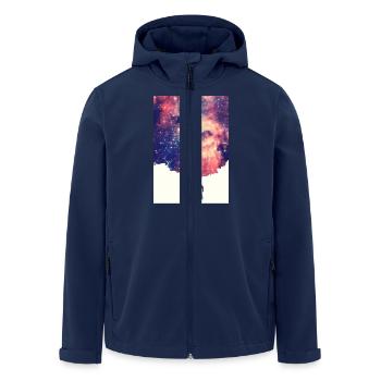 Painting the universe - Handycase - Veste softshell homme en polyester recyclé Stanley/Stella - marine - Devant - AI Model Male 185 light (185cm)