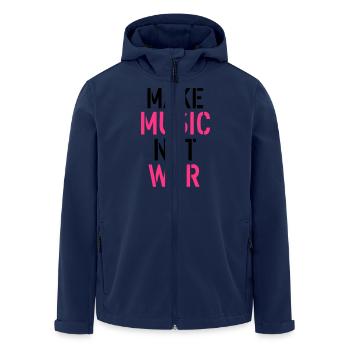 Music - Recycelte Männer Softshell-Jacke von Stanley/Stella - Navy - Vorne - AI Model Male 185 light (185cm)