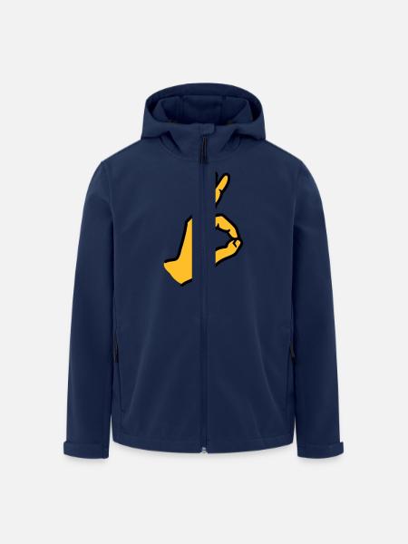 Finger - Recycelte Männer Softshell-Jacke von Stanley/Stella - Navy