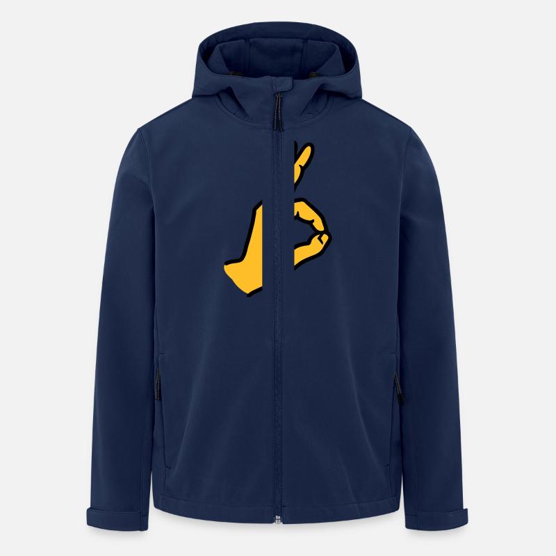 Doigt - Veste softshell homme en polyester recyclé Stanley/Stella - marine