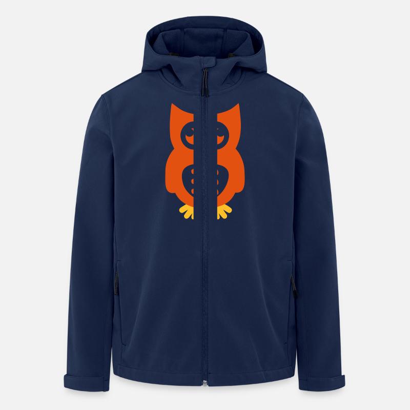 Eule - Recycelte Männer Softshell-Jacke von Stanley/Stella - Navy