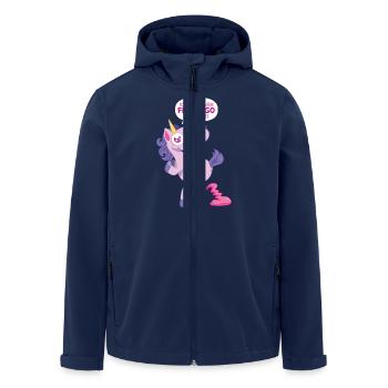 Einhorn Flamingo gemacht - Recycelte Männer Softshell-Jacke von Stanley/Stella - Navy - Vorne - AI Model Male 185 light (185cm)