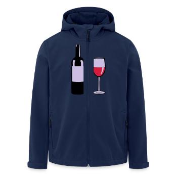 Wine Bottle - Men’s Recycled Softshell Jacket by Stanley/Stella - navy - Front - AI Model Male 185 light (185cm)