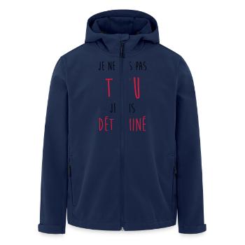 Je ne suis pas têtu... Humour Déterminé Caractère - Veste softshell homme en polyester recyclé Stanley/Stella - marine - Devant - AI Model Male 185 light (185cm)