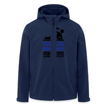 tschuess_niveau_2 - Recycelte Männer Softshell-Jacke von Stanley/Stella - Navy - Vorne - AI Model Male 185 light (185cm)