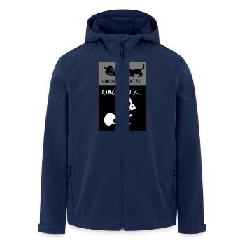 Eichhörnchen - Oachkatzl - Recycelte Männer Softshell-Jacke von Stanley/Stella - Navy - Vorne - AI Model Male 185 light (185cm)