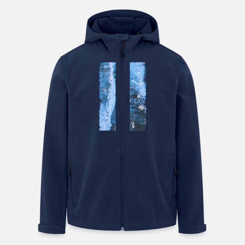 Surfers - Veste softshell homme en polyester recyclé Stanley/Stella - marine