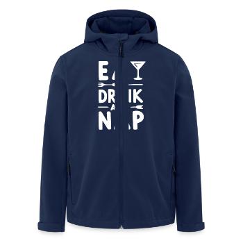 Eat Drink and Nap - Men’s Recycled Softshell Jacket by Stanley/Stella - navy - Front - AI Model Male 185 light (185cm)