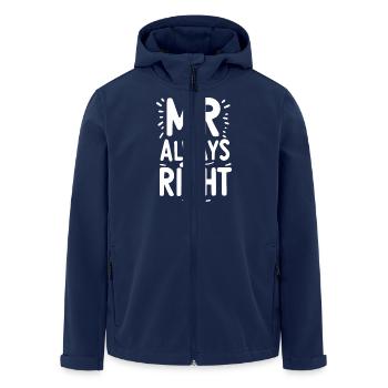 Mr Always Right - Men’s Recycled Softshell Jacket by Stanley/Stella - navy - Front - AI Model Male 185 light (185cm)