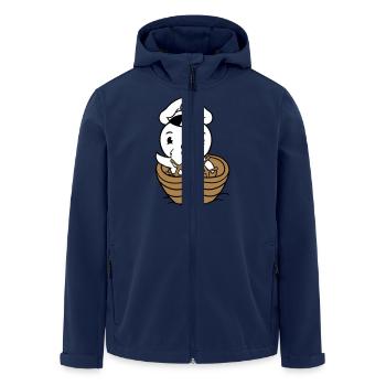 Little Bird Duck Boat Captain Funny Cute Cute - Men’s Recycled Softshell Jacket by Stanley/Stella - navy - Front - AI Model Male 185 light (185cm)