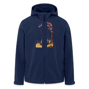 Freunde für immer - Recycelte Männer Softshell-Jacke von Stanley/Stella - Navy - Vorne - AI Model Male 185 light (185cm)