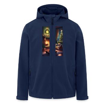 Maison de Noël verte - Veste softshell homme en polyester recyclé Stanley/Stella - marine - Devant - AI Model Male 185 light (185cm)