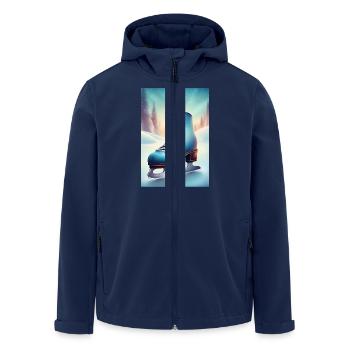 Passe-temps hivernal de patinage artistique - Veste softshell homme en polyester recyclé Stanley/Stella - marine - Devant - AI Model Male 185 light (185cm)