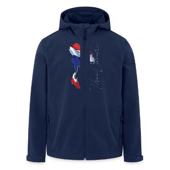 Thailand flag on the Thailand map EN - Men’s Recycled Softshell Jacket by Stanley/Stella - navy - Front - AI Model Male 185 light (185cm)