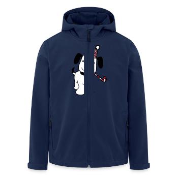 Hund Geburtstag Silvester Party Hut Feiern Tröte - Recycelte Männer Softshell-Jacke von Stanley/Stella - Navy - Vorne - AI Model Male 185 light (185cm)