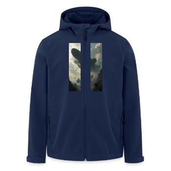 Air fleet - Men’s Recycled Softshell Jacket by Stanley/Stella - navy - Front - AI Model Male 185 light (185cm)